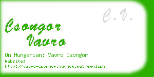 csongor vavro business card